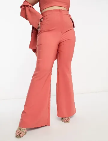 Pantaloni ASOS Curve, roz Roz