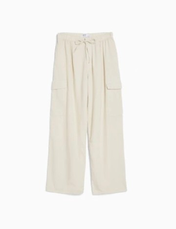 Pantaloni Bershka, crem