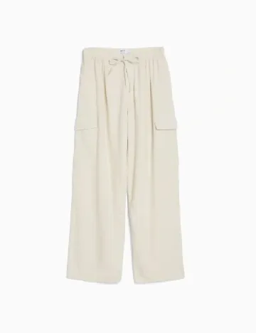 Pantaloni Bershka, crem Crem