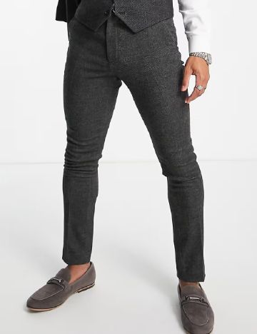 Pantaloni ASOS, gri inchis