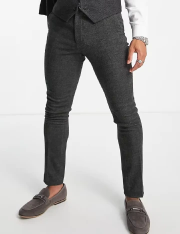 Pantaloni ASOS, gri inchis Gri