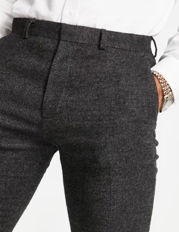 Pantaloni ASOS, gri inchis