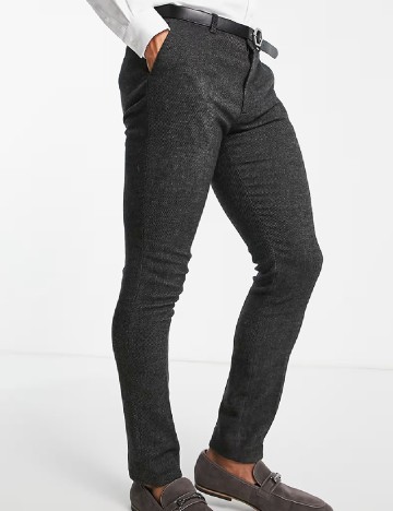 Pantaloni ASOS, gri inchis