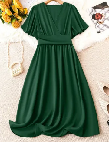 Rochie medie SHEIN CURVE, verde Verde