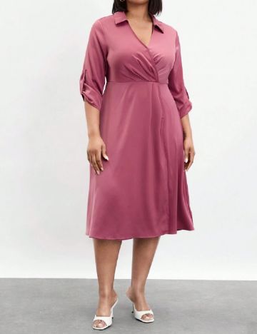 Rochie medie SHEIN CURVE, roz