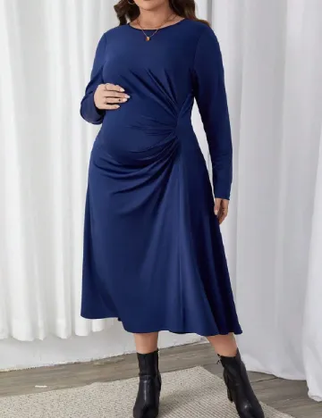 Rochie medie SHEIN Maternity Plus, albastru Albastru