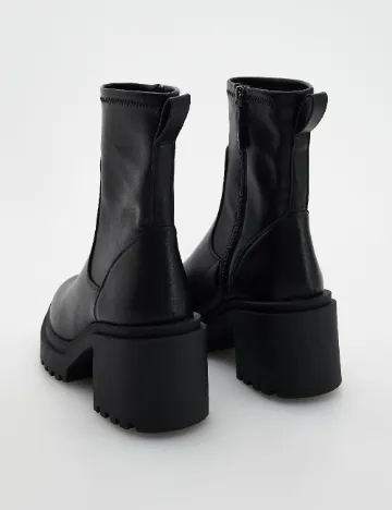 Botine Reserved, negru Negru