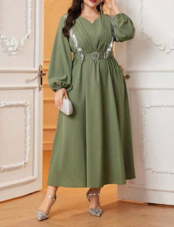 Rochie lunga SHEIN CURVE, verde