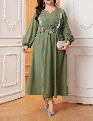 Rochie lunga SHEIN CURVE, verde