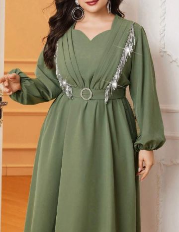 Rochie lunga SHEIN CURVE, verde