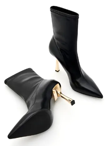 Botine Reserved, negru Negru