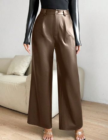 Pantaloni SHEIN, maro