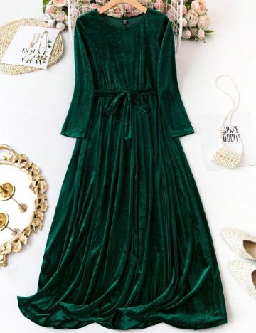 Rochie lunga SHEIN CURVE, verde