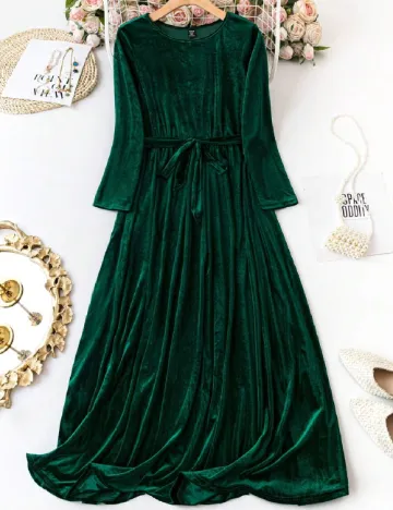 Rochie lunga SHEIN CURVE, verde Verde