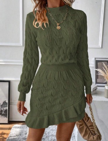 Rochie scurta SHEIN, verde