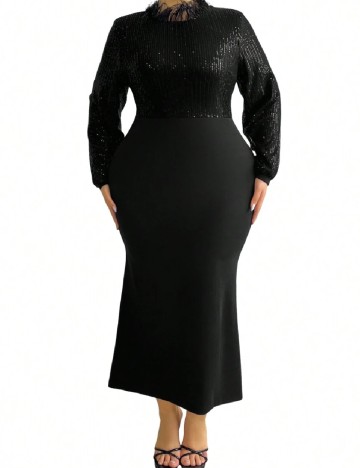 Rochie lunga SHEIN CURVE, negru