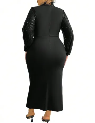 Rochie lunga SHEIN CURVE, negru Negru