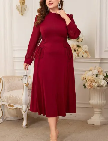 Rochie medie SHEIN CURVE, visiniu Rosu