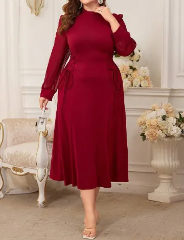 Rochie medie SHEIN CURVE, visiniu Rosu