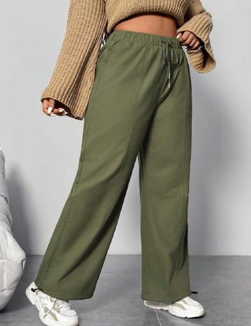 Pantaloni SHEIN CURVE, verde