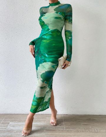 Rochie lunga SHEIN, verde