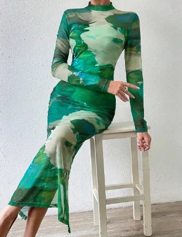 Rochie lunga SHEIN, verde Verde