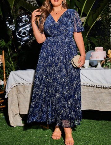 Rochie lunga SHEIN CURVE, albastru