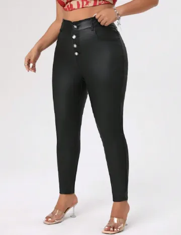 Pantaloni SHEIN CURVE, negru Negru