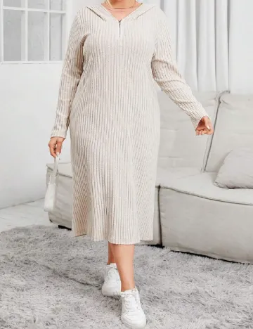 Rochie medie SHEIN CURVE, crem Crem