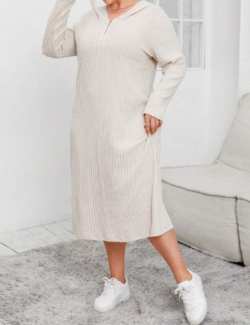 Rochie medie SHEIN CURVE, crem