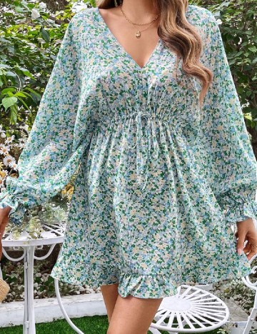 Rochie scurta SHEIN, floral print