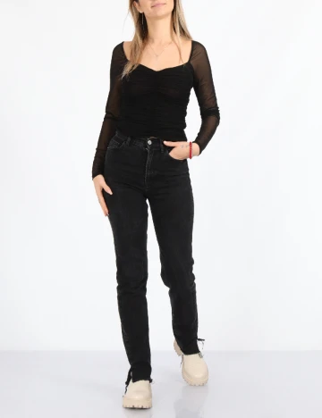 Blugi Bershka, negru Negru