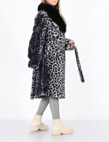 Palton reversibil No-l-ita, animal print Animal print