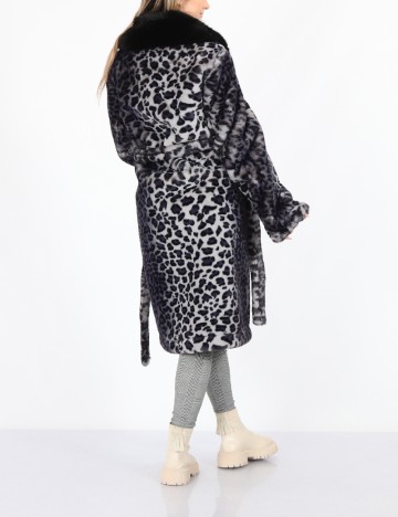 Palton reversibil No-l-ita, animal print