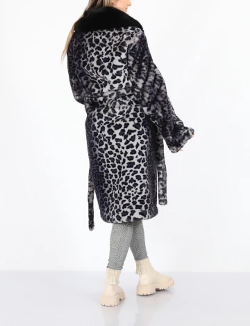 Palton reversibil No-l-ita, animal print Animal print