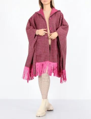 Poncho reversibil No-l-ita, roz Roz