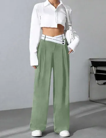 Pantaloni SHEIN, verde Verde