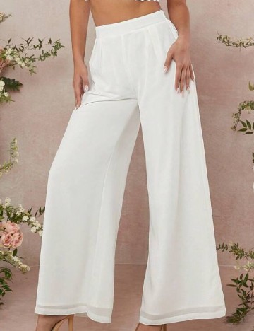 Pantaloni SHEIN, alb