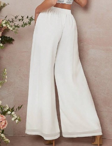 Pantaloni SHEIN, alb