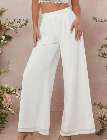 Pantaloni SHEIN, alb