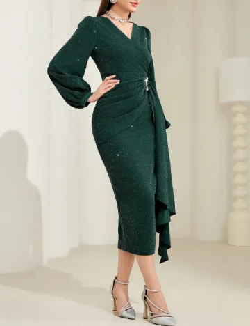 Rochie medie SHEIN, verde Verde