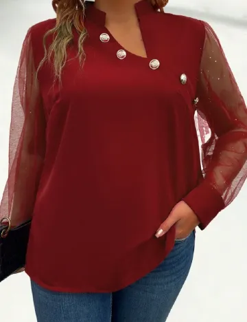 Bluza SHEIN CURVE, rosu Rosu