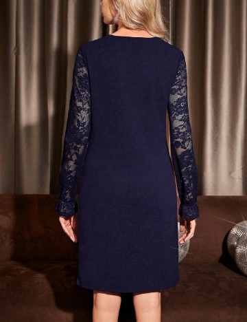 Rochie scurta Emery Rose, bleumarin