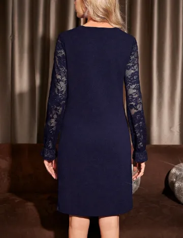 Rochie scurta Emery Rose, bleumarin