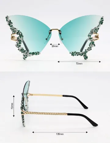 Ochelari SHEIN, verde Verde