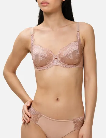 Sutien Florale by Triumph, roz pudra Roz