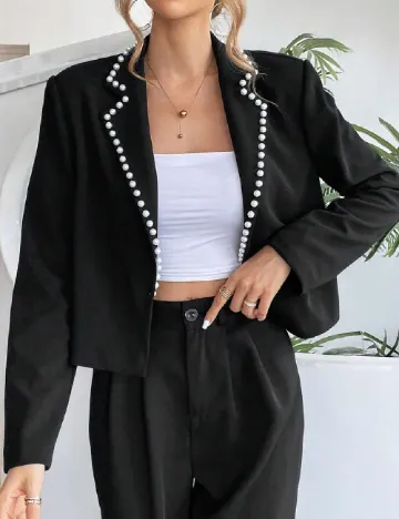 Blazer SHEIN, negru Negru