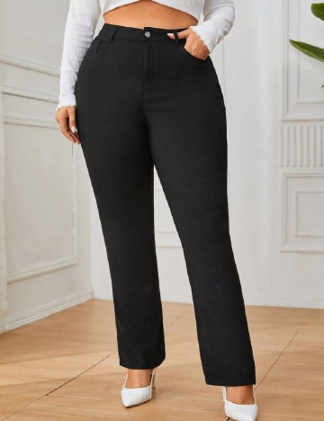 Pantaloni SHEIN CURVE, negru