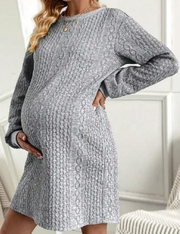 Rochie scurta SHEIN Maternity, gri Gri