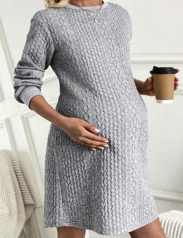 Rochie scurta SHEIN Maternity, gri